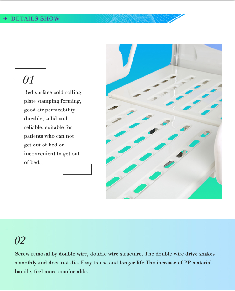 High Quality Abs Board 3 Function Electric Hospital Home Nursing Bed For Patient