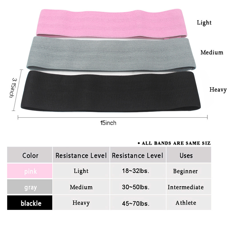 Amazon hot sale fabric cotton glute circle booty bands custom wholesale hip resistance bands