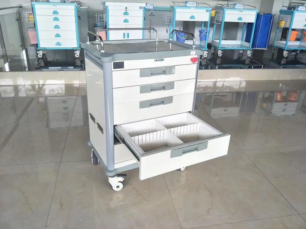 High Quality Five Drawers Anesthesia Trolley with Good Price