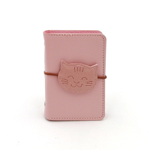Custom cat pattern elastic PU card holder
