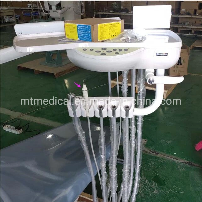 a Comfortable and Good Price Dental Unit and Dental Chair with LED Lamp or Halogen Lmp