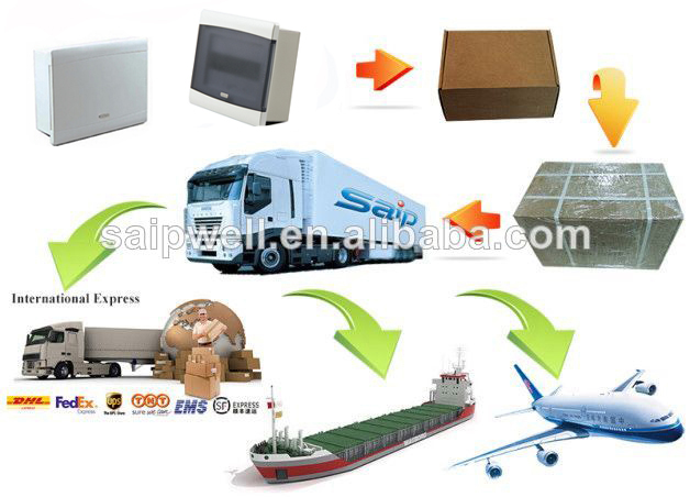SAIP/SAIPWELL 288*220*80mm 12way New Design Modular Electrical Plastic Waterproof MCB Distribution Box