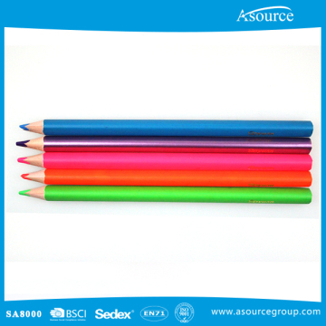 Custom Fluorescent Colored Pencil Jumbo Size