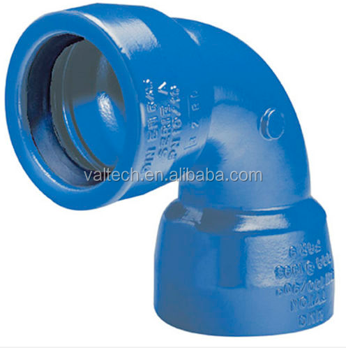 water sewer underground pipeline installation pipes fittings Ductile Iron DI Socket 90 Degree Elbow Bend