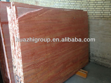 Xiamen First quality red travertine tile slab