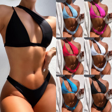 High Waist Sexy Crossover One Shoulder Bikini