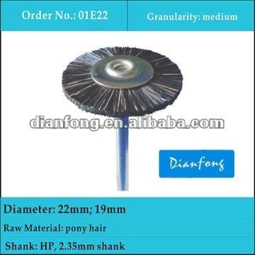 dental lab rotary polishing horse bristle brush