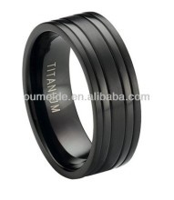 8mm Mysterious Black Titanium Wedding Band for Men