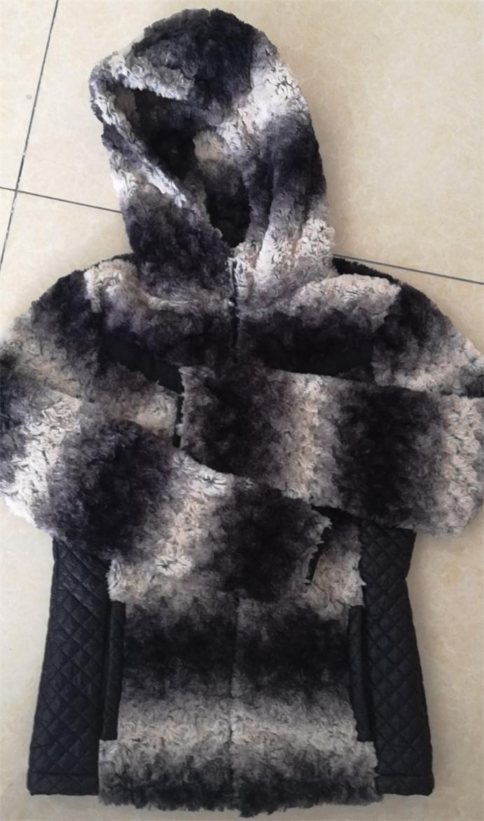 Lady S Printed Fake Fur Hoodies With Padding