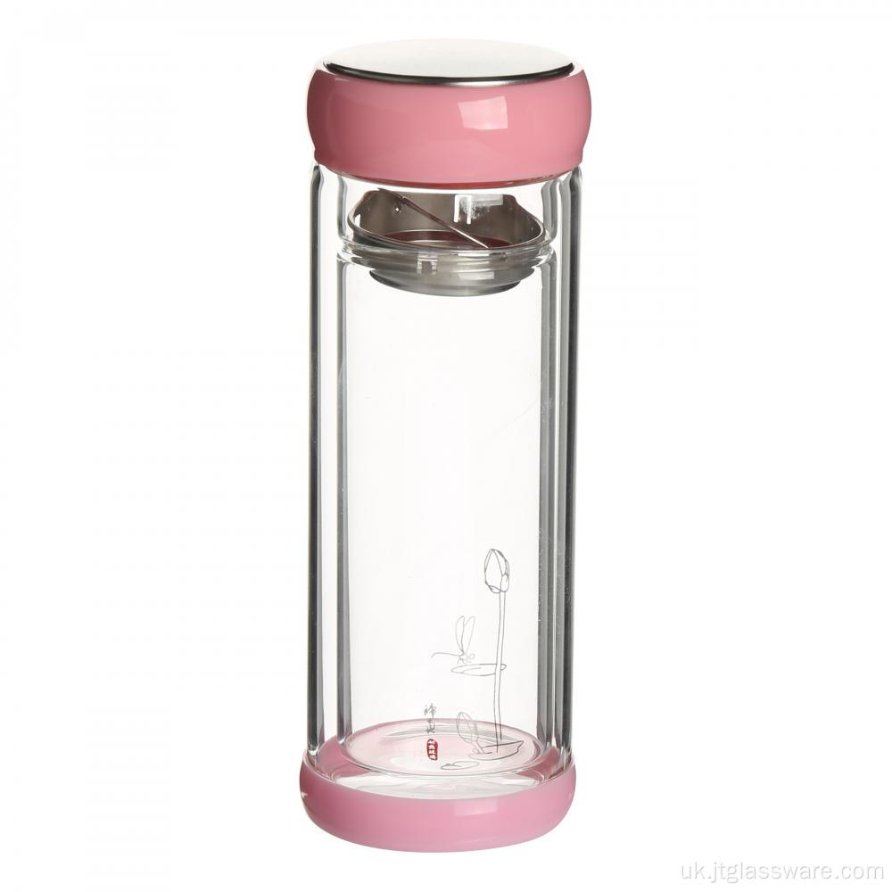 Скляна пляшка для води зі спеціальним логотипом