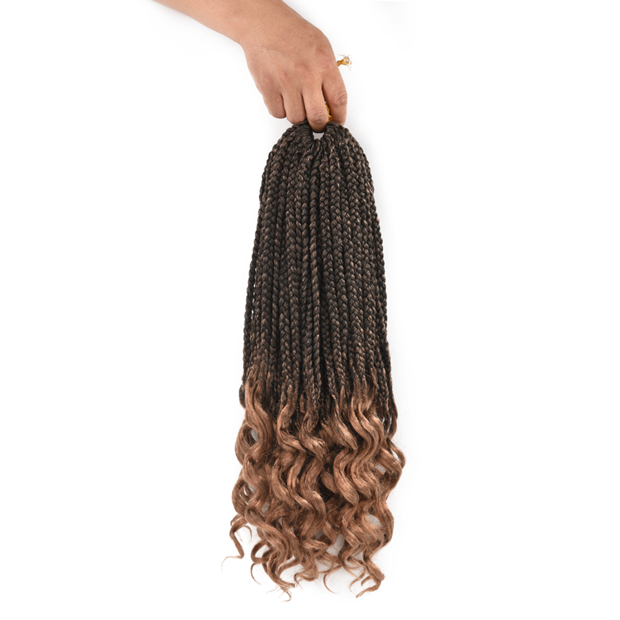 Good Quality Heat Resistant 3D Cubic Twist Extension Box Braids Curly Hair