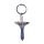 Hot Gemstone Hexagon Prism Phoenix Alloy Lapis Lazuli Stone Pendant Key Chain