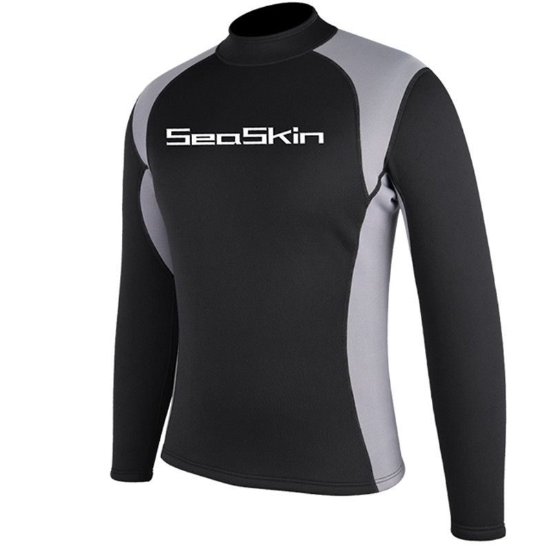 Seaskin para hombre con cremallera 3mm de neopreno Top Top