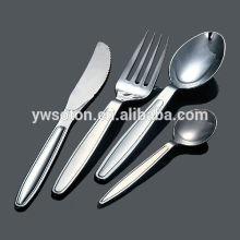 party wedding flatware/silver coated flatware disposable cutlery/Wholesale Fasion Design Silver Coated Plastic cutlery set