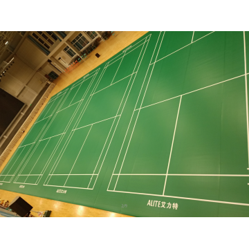 Pemasangan mudah lantai sukan vinil badminton dengan logo tersuai
