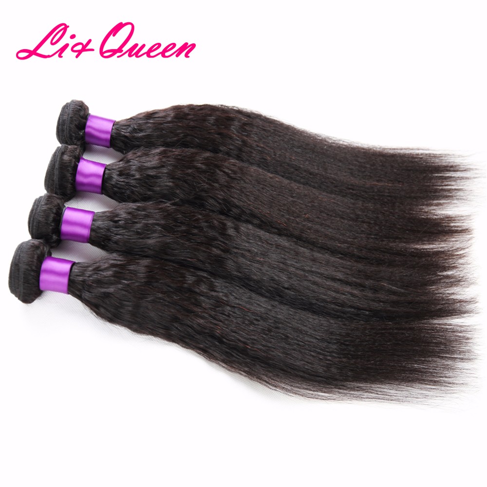 Raw Unprocessed Virgin Peruvian Hair Weave Bundles Italian Yaki Hair 10"-30" Kinky Straight Human Hair