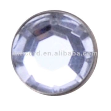 Diamond Cap Stone Prong Snap Ring Button