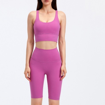 Ensembles de yoga fitness cross back pour femmes 2021