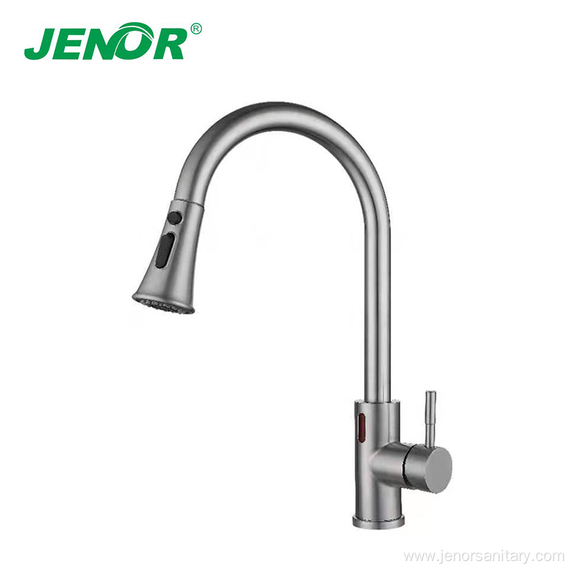 Hot Sale Supporing Chrome Sensor Pull-Down Kitchen Faucet