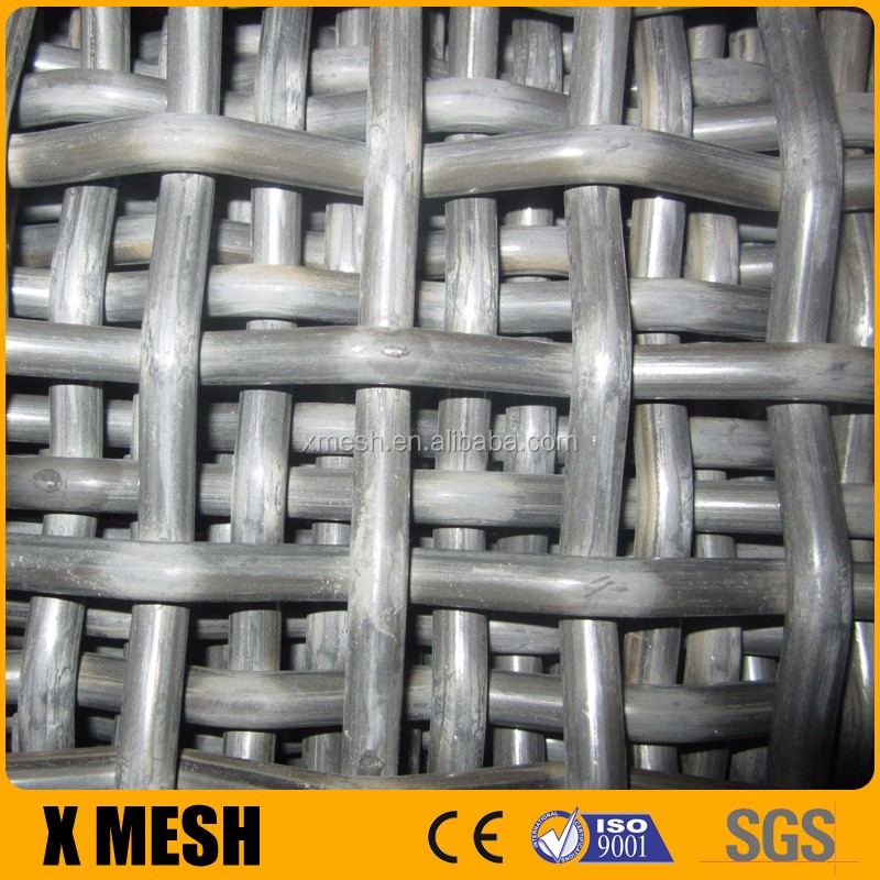 High carbon steel vibrating screen cloth with V hooked edges for mining and aggregate