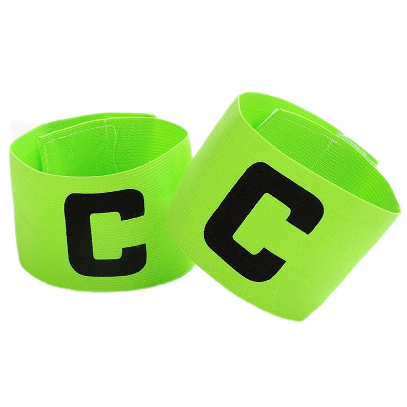 Anti-drop Design Green Elastic Soccer Captain Armband