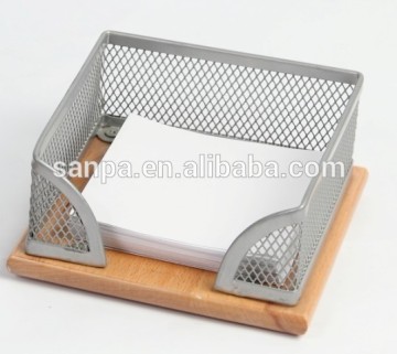 2014 Decorative Wood Metal Memo Paper Note Holder