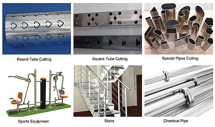 Senfeng high efficiency auto feeding metal tube fiber laser cutter SF 6020T