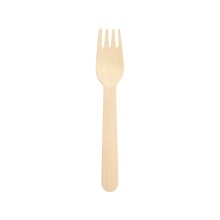 Birch wooden disposable cutlery fork