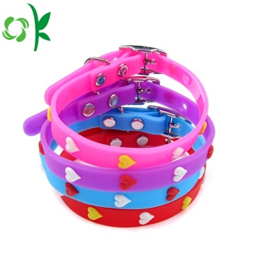 Heart-shape Silicone Dog Training Collar 3D Pet Necklace
