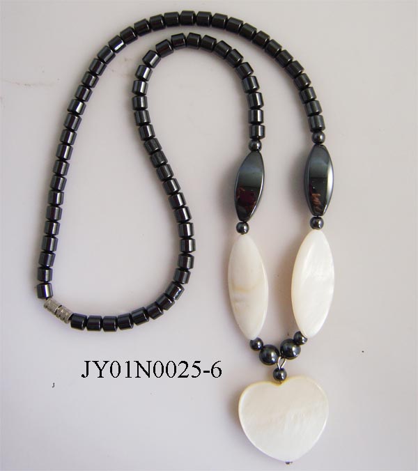 Collier de coquille de perle d&#39;hématite