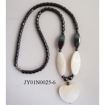 Hematite pearl Shell Necklace