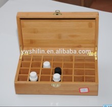 Bamboo essential oil packaging boxes with compartment