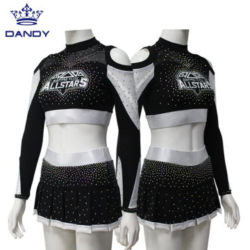 Professional rhinestone cheerleading uniform