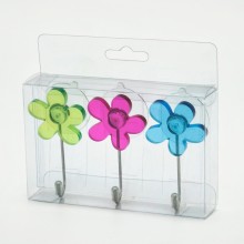 flower design 3 pieces / set hooks decorative with suction cup