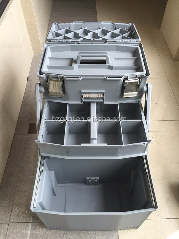 GD5070 Stanley style stackable plastic large multi function tool box tool trolley
