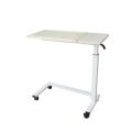 Medical over bed table with fixed brake