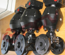 flange PPH fluorine lined actuator diaphram valve