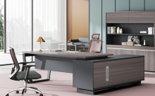 Streamlined Steel Leg Understated Manager Desk