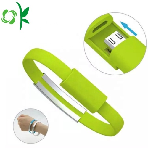 Pulseira USB de silicone cabo de carregamento portátil