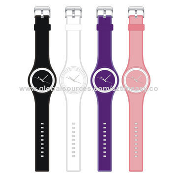 Lady silicone watch with colorful look