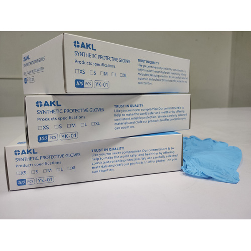 AKL Disposable medical nitrile Synthetic inspection gloves