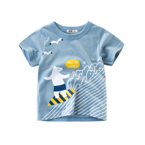 Children's Short Sleeve T-Shirt With Animal Motifs