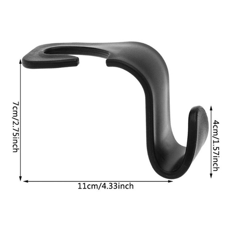 Multifunctional Universal Plastic Back Seat Headrest Car Hooks Hanger for Bag Car Accessories Portable Car Hook
