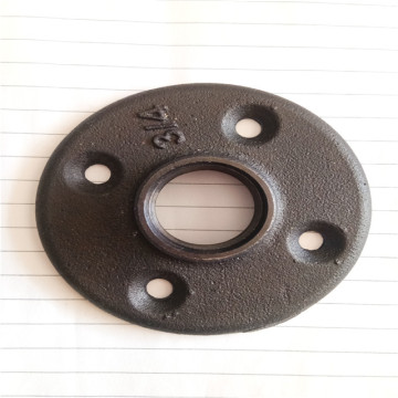 black malleable iron BSP  floor flange fitting