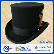 black round top hat, 100% Australian wool top hat