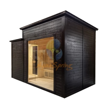 White Pine Outdoor Wooden Sauna Room