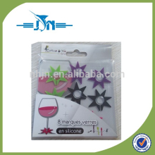 Attractive bar accessories silicone wine glass charms
