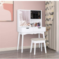 Moving Mirror Makeup Vanity Dressing Table for Bedroom