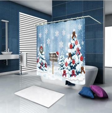 Custom Contemporary Bath Curtain Funny 3d Cute Shower Curtain