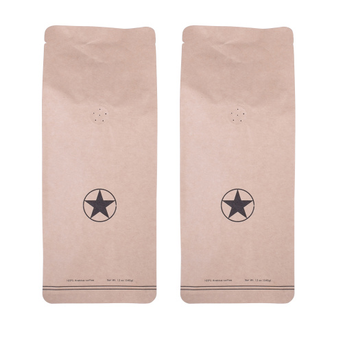 Compostable Biodegradable Flat Bottom Coffee Bag